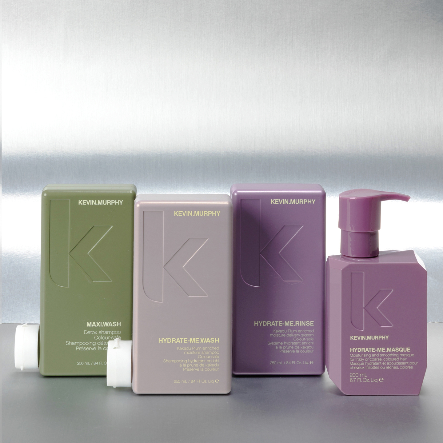 Kevin Murphy hydrating hair care set with HYDRATE-ME series for colored hair